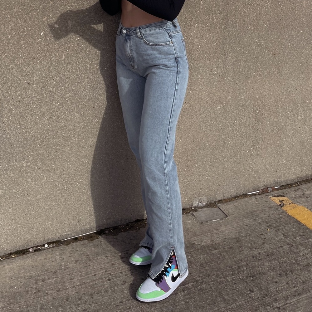 Straight Blue Jeans